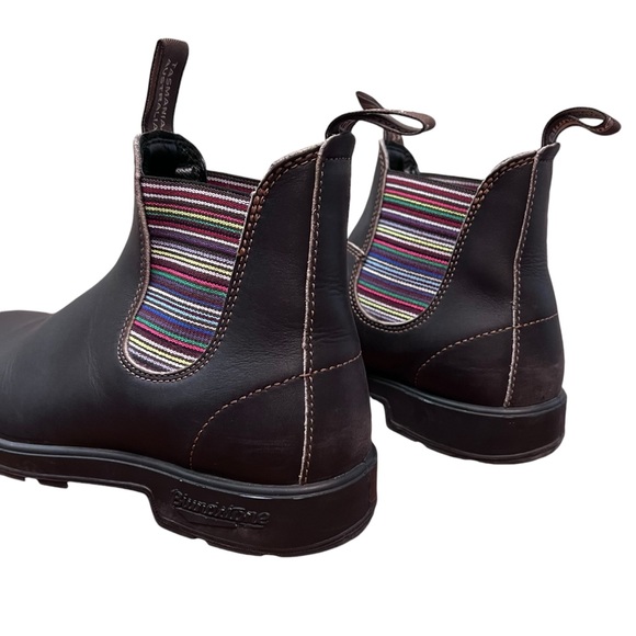 Blundstone 1409 Women’s Stout Brown and Stripes Chelsea Boots Size 11 - Picture 6 of 9